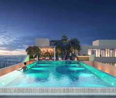 Luxury Tower at Sunset